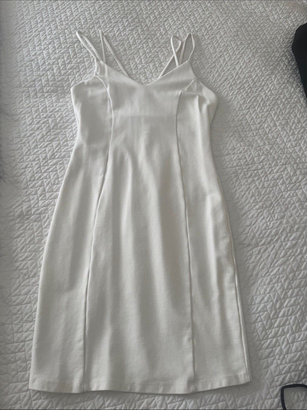 White Spaghetti Strap Midi Dress - Classic Women’s Dress
